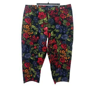 Lucy & Yak Addison Jeans Black Floral Size 46 Regular Pre-Loved